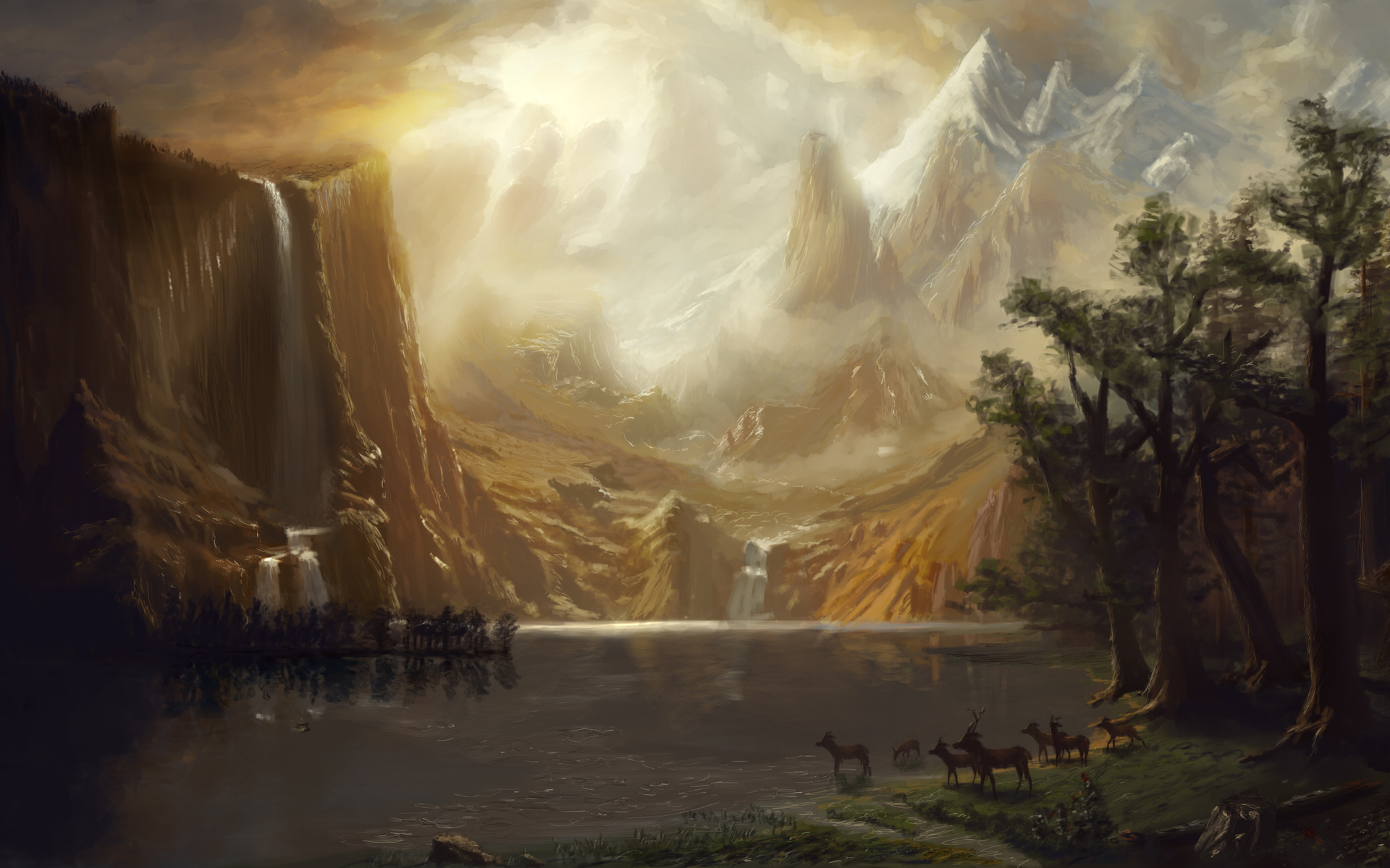 Master study: Bierstadt by falindriel.deviantart.com - Desktop Wallpaper